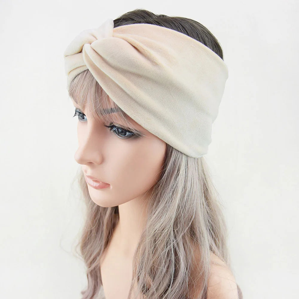 Velvet Winter Headbands for Women – Cozy Wide Ear Fabric Hair Accessories for Casual Wear and Sports.