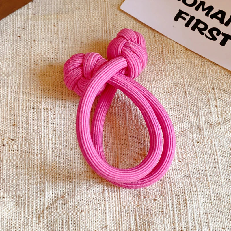 Vibrant Double Knot Bow Hair Scrunchies - Elastic Hair Bands for Women - Stylish Ponytail Holders and Accessories.