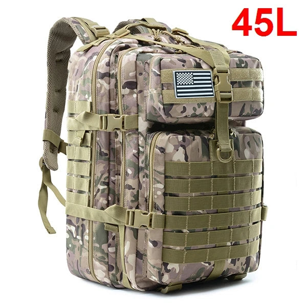 QT&QY 30/45L Man Tactical Backpacks HkingTraveling Bags Survival Outdoor 3P Assault Pack EDC Molle Pack For Trekking Hunting Bag.