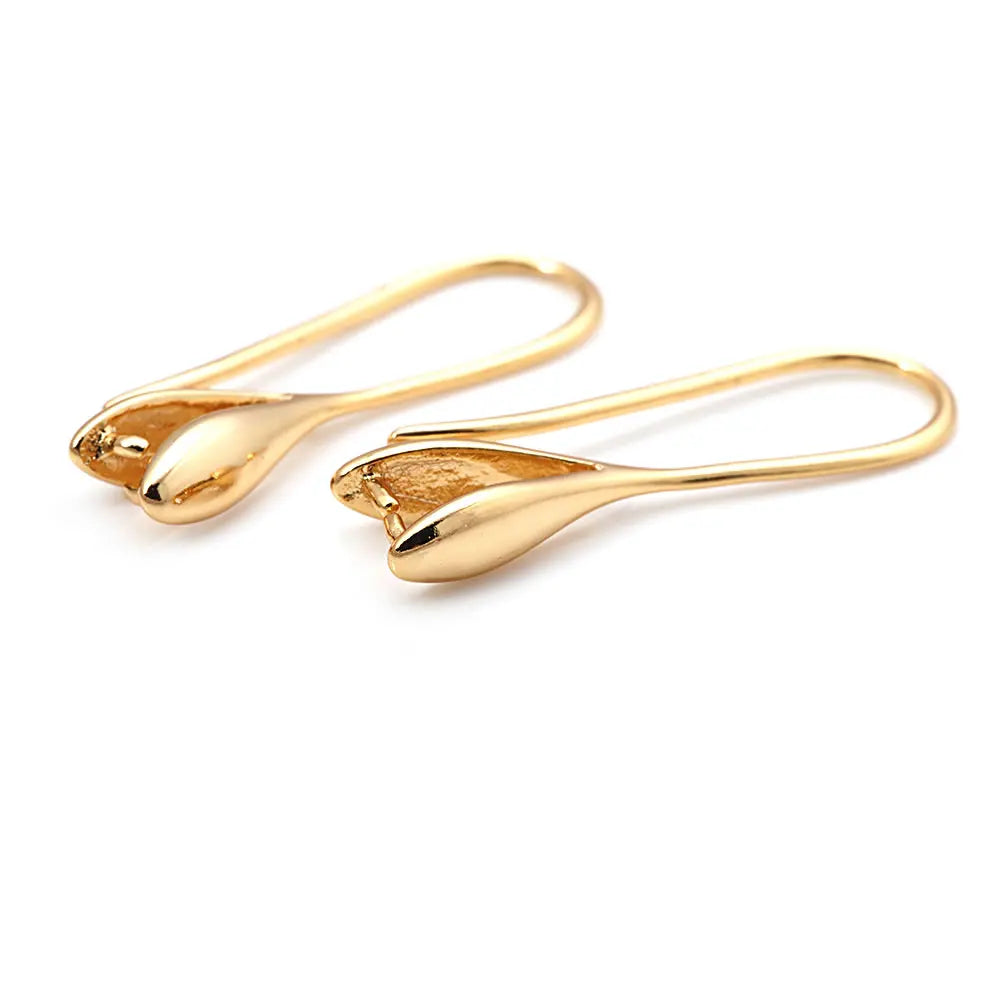 10PCS 18K Gold Color Brass with Clasps Clip Earrings Hooks High Quality Diy Jewelry Making Earrings Accessories for Women - Elevate Your Body