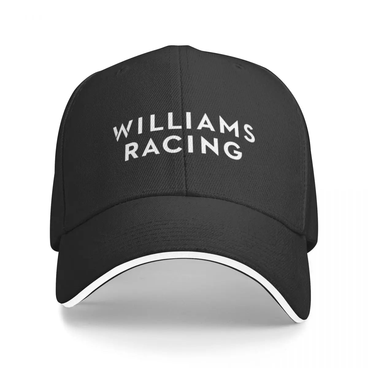 Unisex White Williams Racing F1 Sport Baseball Cap - Adjustable Casual Trucker Hat for Beach and Hip Hop Style.