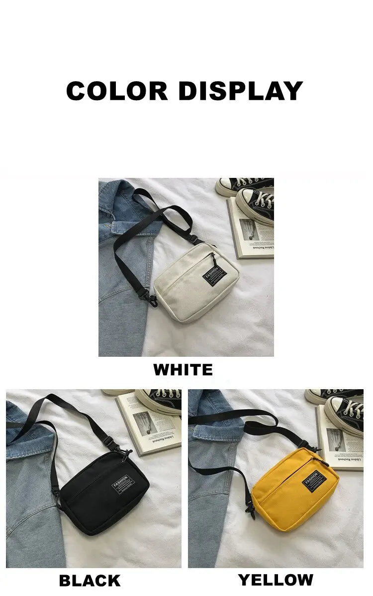 Casual Women Waist Packs Canvas Fashion Coin Purse Multifunctional Small Crossbody Bag for Women Short Wallet Sport Chest Bag.