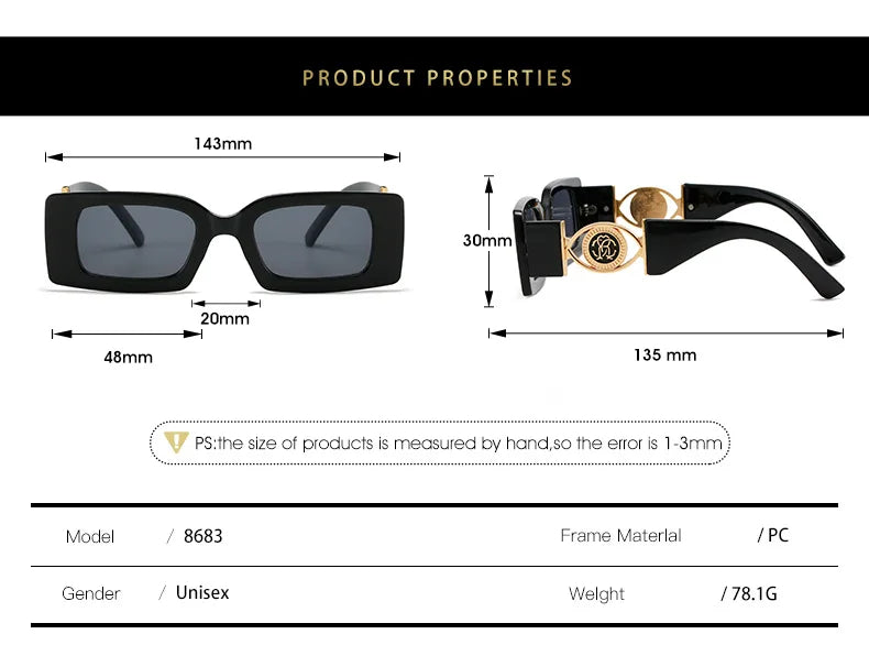 Luxury Gradient Sunglasses for Women 2024 - Retro Square Frame Shades by MOONBIFFY.