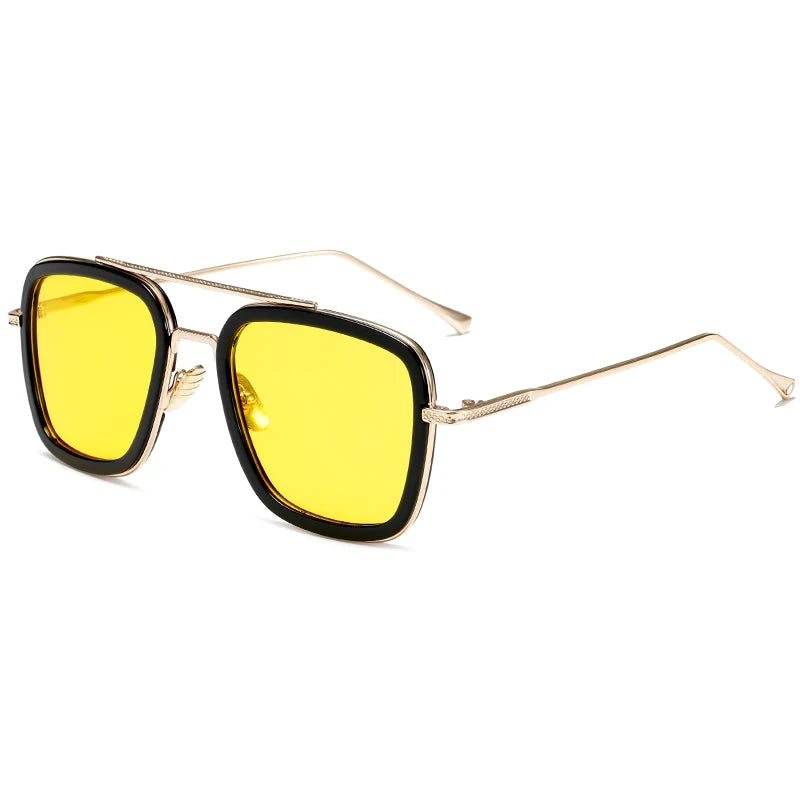 Chic Retro Square Sunglasses for Men and Women Inspired by Tony Stark.