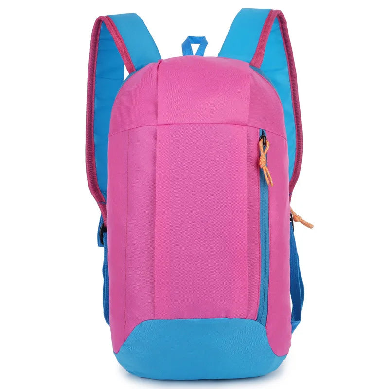 10L Fashion Women Outdoor Sports Backpack Small Gym Bag Outdoor Fitness Riding Shoulder Bag Color Oxford Cloth Backpack.