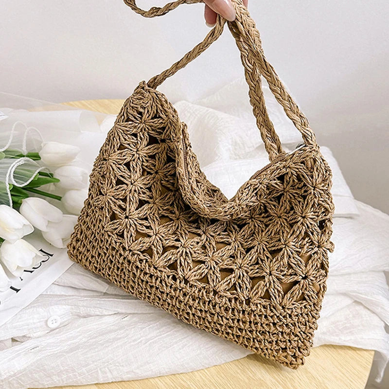 Small Fresh Crossbody Bag, Women's Bag, Straw Woven Shoulder Bag, Niche And Versatile Woven Bag, Simple And Fashionable Handbag.