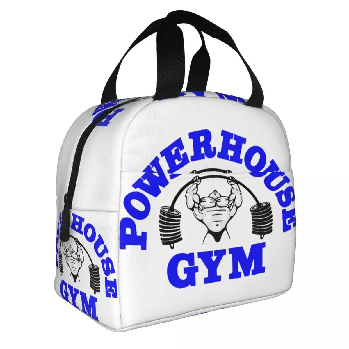 Powerhouse Gym Logo Portable Lunch Boxes Women Waterproof Bodybuilding Fitness Thermal Cooler Food Insulated Lunch Bag.