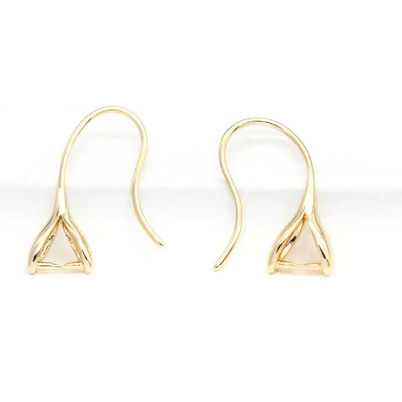 10PCS 18K Gold Color Brass with Clasps Clip Earrings Hooks High Quality Diy Jewelry Making Earrings Accessories for Women - Elevate Your Body