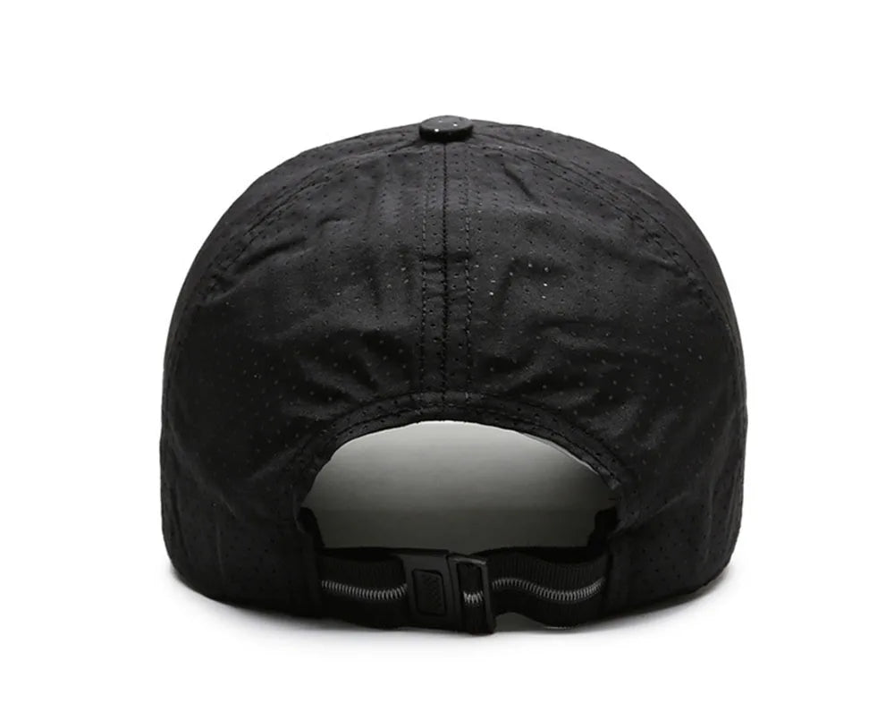 Unisex Quick-Dry Mesh Baseball Cap - Adjustable Breathable Sun Visor for Summer Fishing and Outdoor Activities.