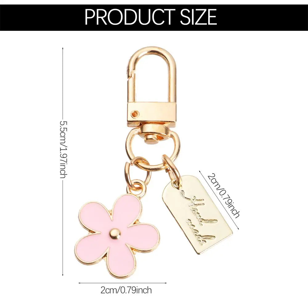 Gift Decoration Women Charm Pendant for Purse Bag Charm Keyring Flower Key Chain Keychains.