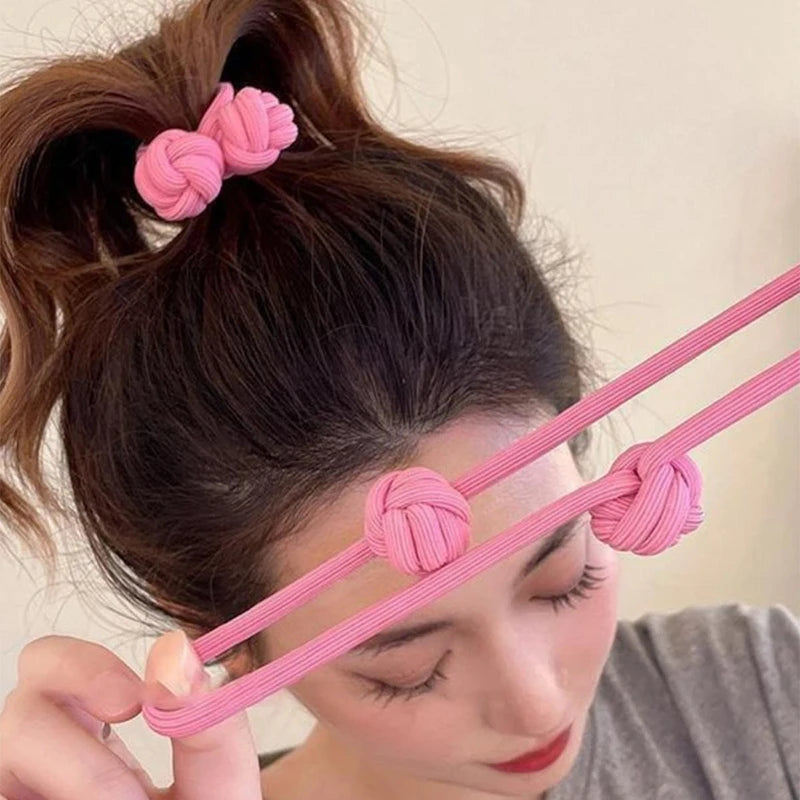 Vibrant Double Knot Bow Hair Scrunchies - Elastic Hair Bands for Women - Stylish Ponytail Holders and Accessories.