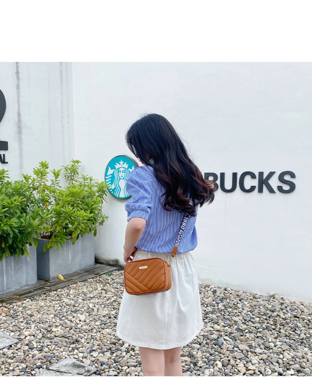 High Quality PU Shoulder Bags for Woman's Handbag Simple Crossbody Casual Messenger Bag Female Cool Shoulder Bags Phone Bag