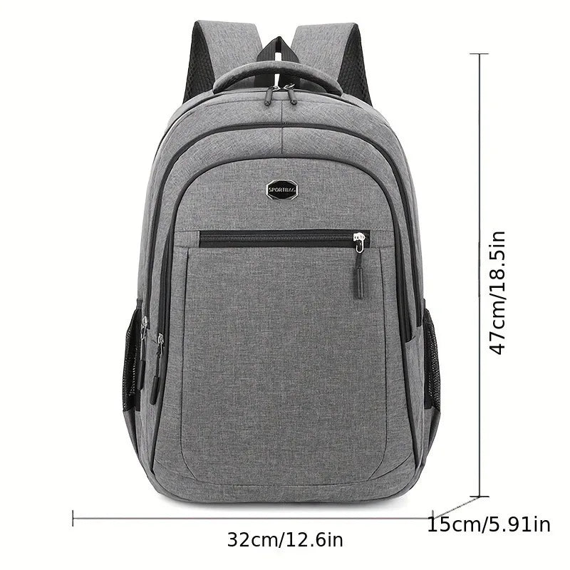 Large Capacity Backpack, Men's And Women's Student Computer BagMulti Pocket Waterproof And Wear-resistant Commuting Backpack,Chr.