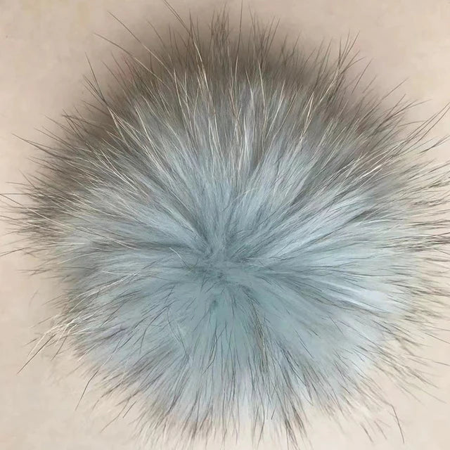 Luxurious DIY Natural Fox & Raccoon Fur Pompoms for Fashion Accessories - Perfect for Hats, Bags, Shoes, and Scarves.