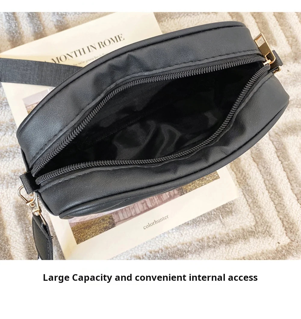 High Quality PU Shoulder Bags for Woman's Handbag Simple Crossbody Casual Messenger Bag Female Cool Shoulder Bags Phone Bag