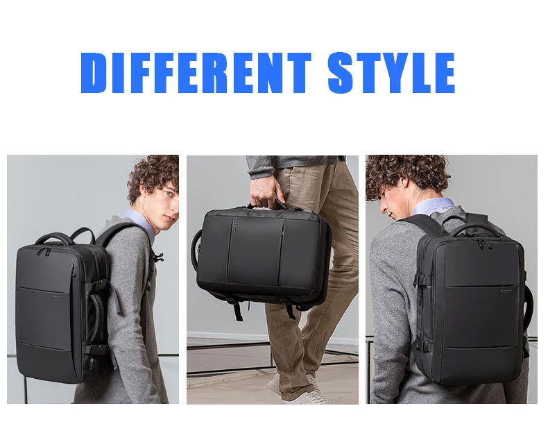 BANGE Travel Backpack Men Business Backpack School Expandable USB Bag Large Capacity 17.3 Laptop Waterproof Fashion Backpack.