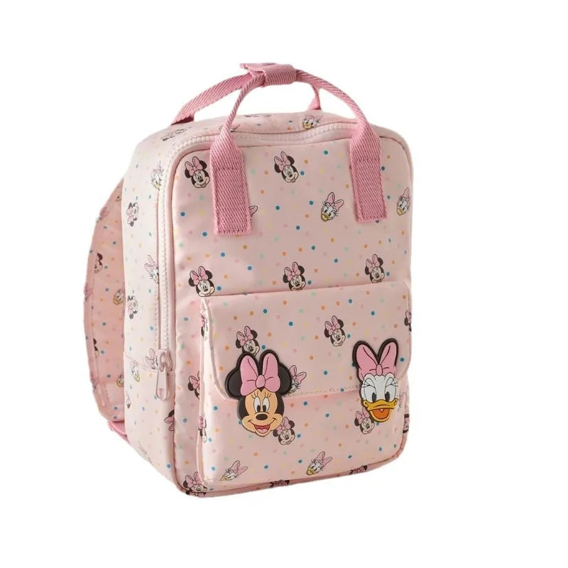 Disney 2025 New Minnie Cartoon Children's Backpack Mini School Bag Cute Shoulder Bag for Boys and Girls.