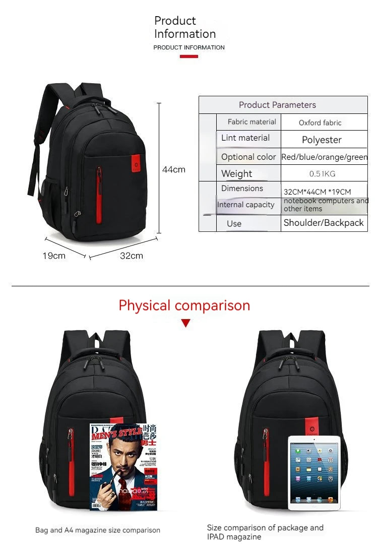 Rilibegan Classic Backpack Big Capacity Fashion Student Back Packs Travel Outdoor Packs Large Back Bags.