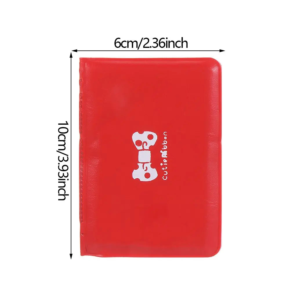 PVC Ladies Card Holder 12 Card Bit Card Cover with Bow--knot Portable Card Bag ID Holders Storage Accessories.