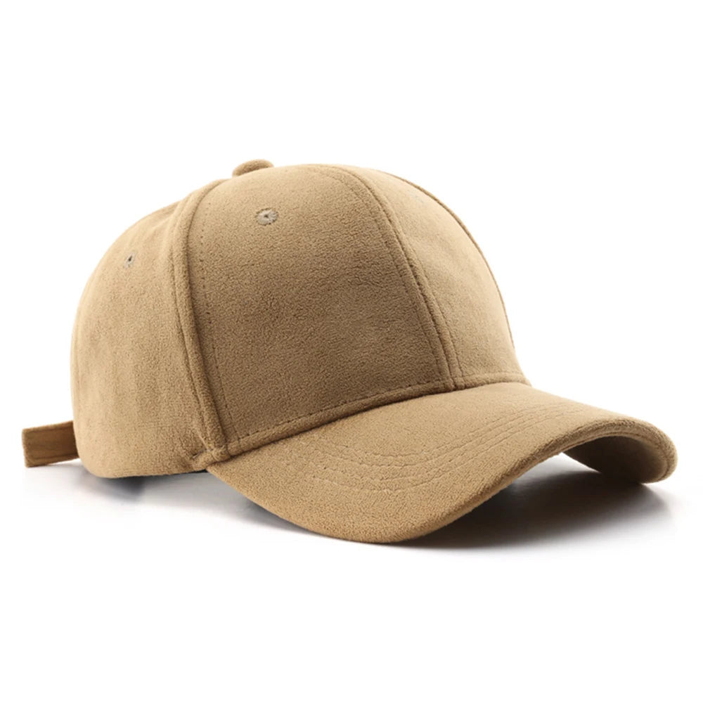 Trendy Cashmere Baseball Cap for Men and Women - Windproof Khaki Outdoor Hat for All Seasons 2024.