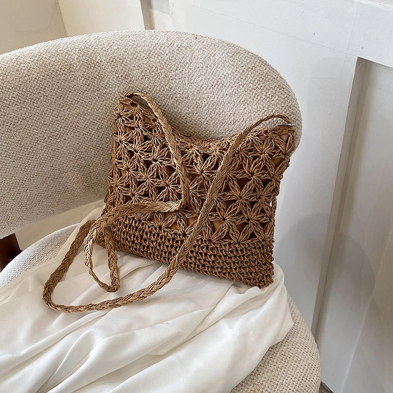 Small Fresh Crossbody Bag, Women's Bag, Straw Woven Shoulder Bag, Niche And Versatile Woven Bag, Simple And Fashionable Handbag.