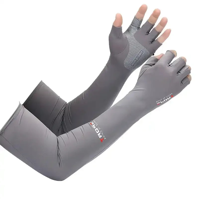 UV Protection Sports Arm Sleeves for Cycling, Running, Fishing & Climbing - Ice Cool Outdoor Gear with 5-Finger Cuff.