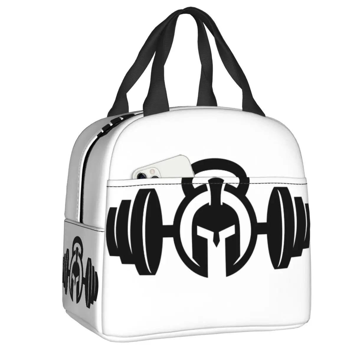 Powerhouse Gym Logo Portable Lunch Boxes Women Waterproof Bodybuilding Fitness Thermal Cooler Food Insulated Lunch Bag.