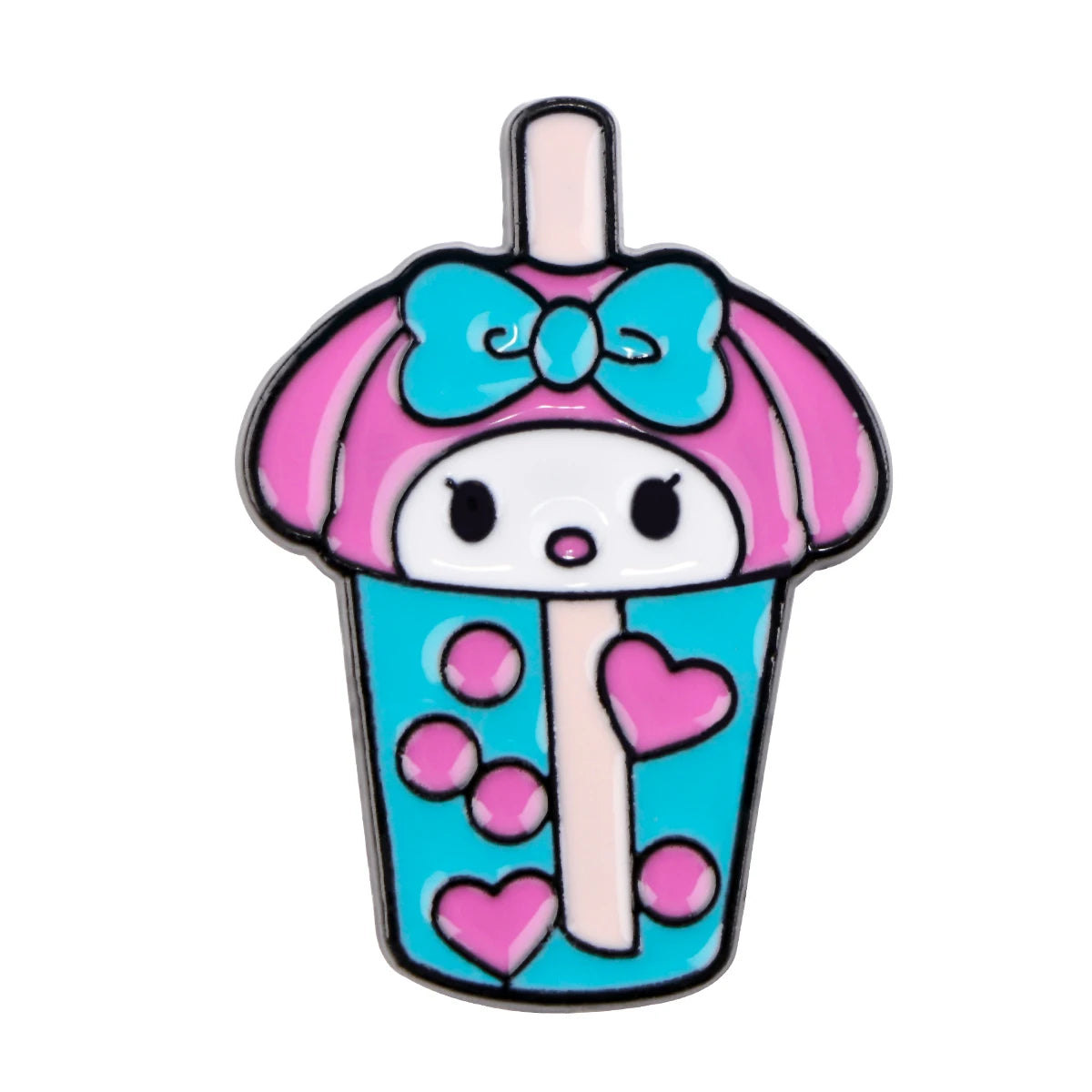 Bubble Tea Series Cartoon Enamel Pins Cute Angle Metal Brooch Clothes Backpack Lapel Badges Fashion Jewelry Accessories Gifts.