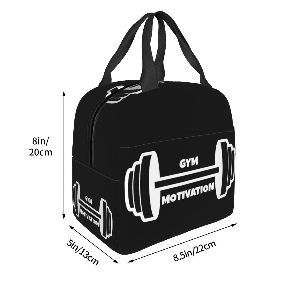 Gym Motivation 
Dumbbell Insulated Lunch Bag for Camping Travel Bodybuilding Leakproof Cooler Thermal Lunch Box Women Children