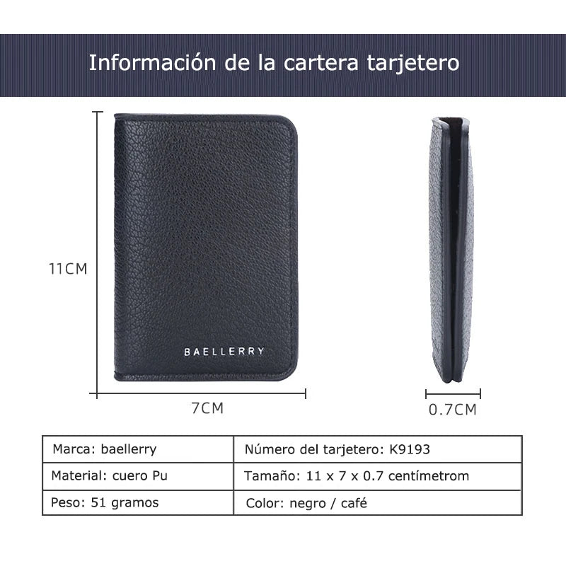 Slim Folding Wallet Men Soft Leather Card Wallet Mini Credit Card Holders Wallet Thin Card Purse Small Bags for Women Men Wallet.