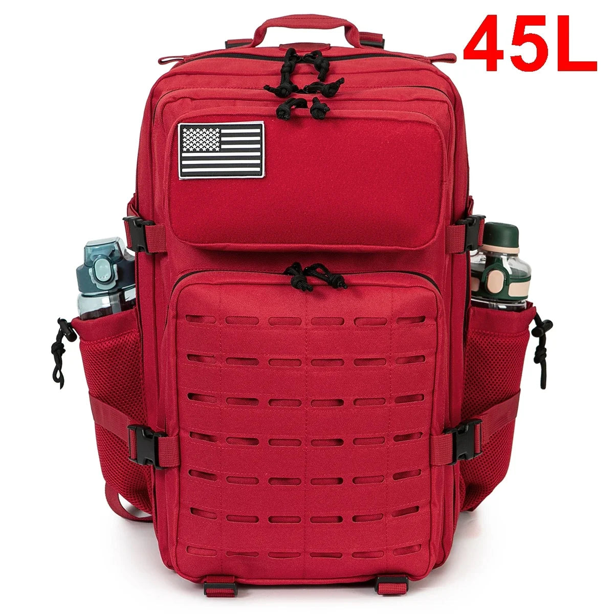 QT&QY 25L/45L Tactical Backpack for Men and Women Outdoor Survival Bug Out Bag Small School Rucksack Hking with Bottle Holder.