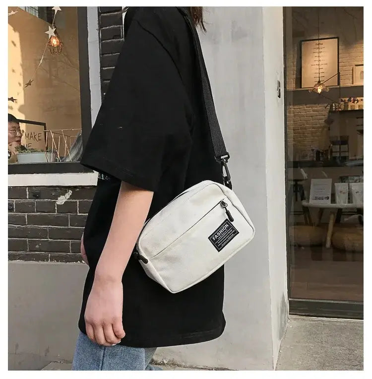 Casual Women Waist Packs Canvas Fashion Coin Purse Multifunctional Small Crossbody Bag for Women Short Wallet Sport Chest Bag.