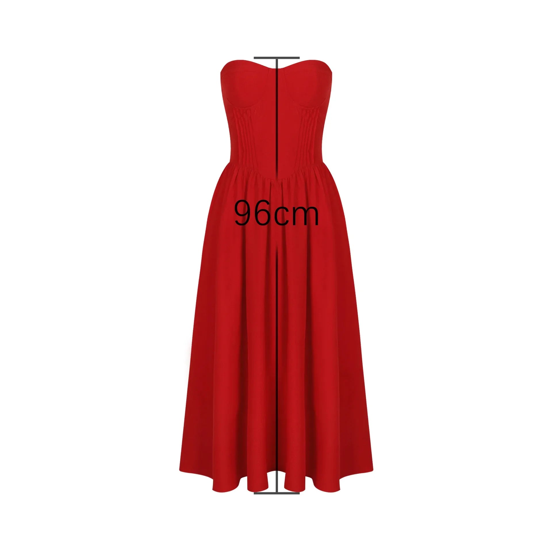 Minigmingxi 2024 Summer One-piece Dress Strapless Bodycon Dress Red Sexy Party Dresses Fashion Women's Clothing.