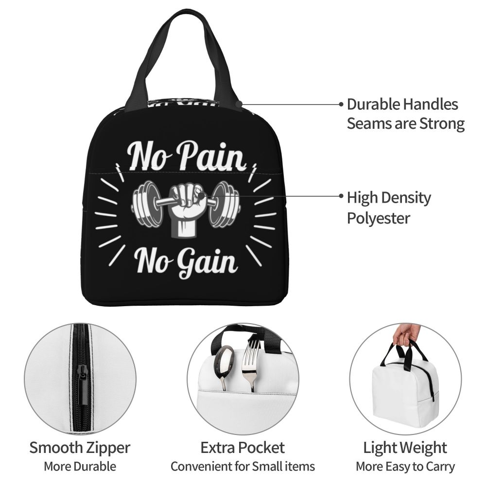 Gym Motivation 
Dumbbell Insulated Lunch Bag for Camping Travel Bodybuilding Leakproof Cooler Thermal Lunch Box Women Children