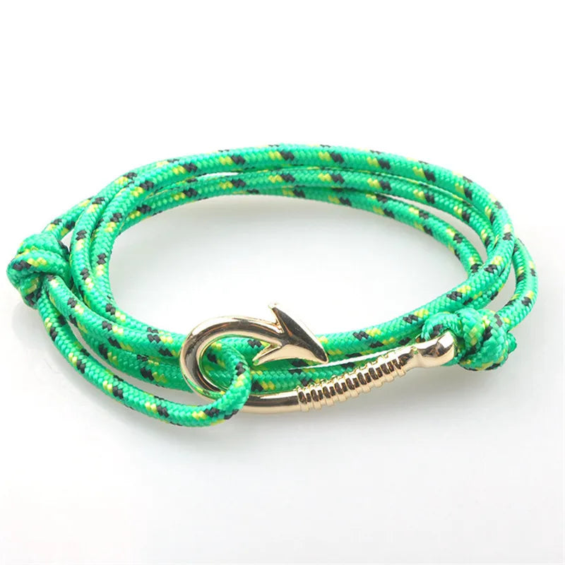 Clearance Sale Viking Hook Buckle Braided Rope Chain Bracelet Alloy Multilayer Bracelets Homme for Men Hands Jewelry Gift.