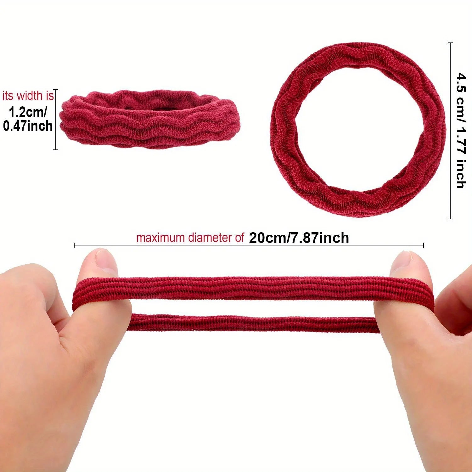 60 Pcs No Crease Thick Elastic Hair Ties - Lightweight Ponytail Holders for All Seasons.