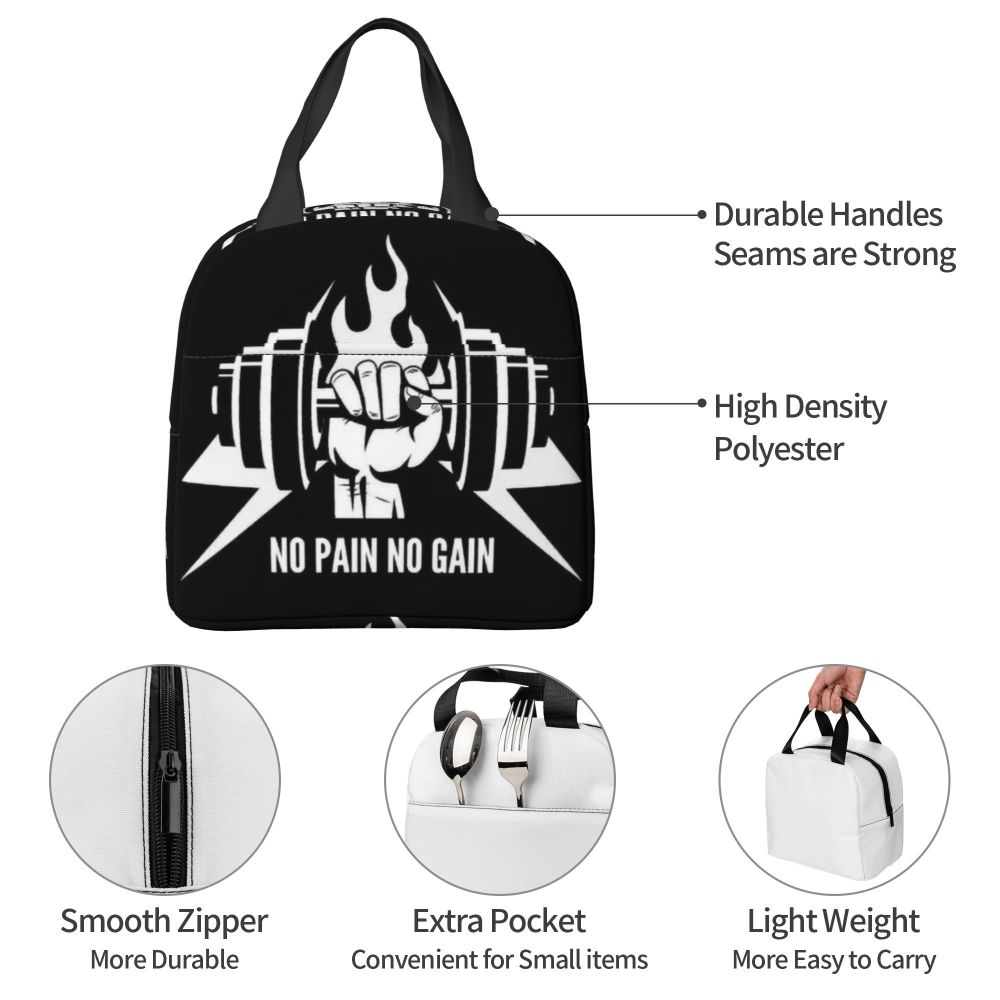 Gym Motivation 
Dumbbell Insulated Lunch Bag for Camping Travel Bodybuilding Leakproof Cooler Thermal Lunch Box Women Children