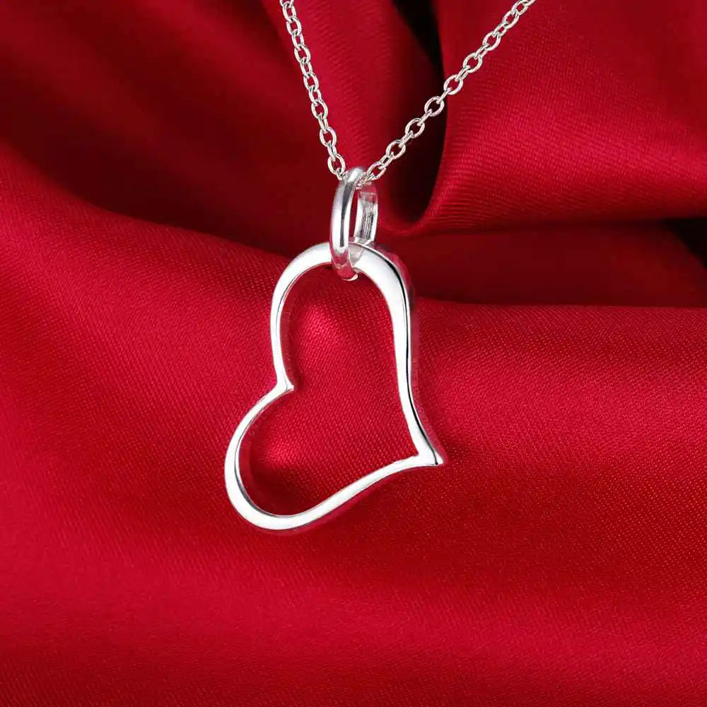 925 Sterling Silver Necklace Pendant Picture Frame Necklaces High Quality For Woman Wedding Engagement Fashion Jewelry Party.