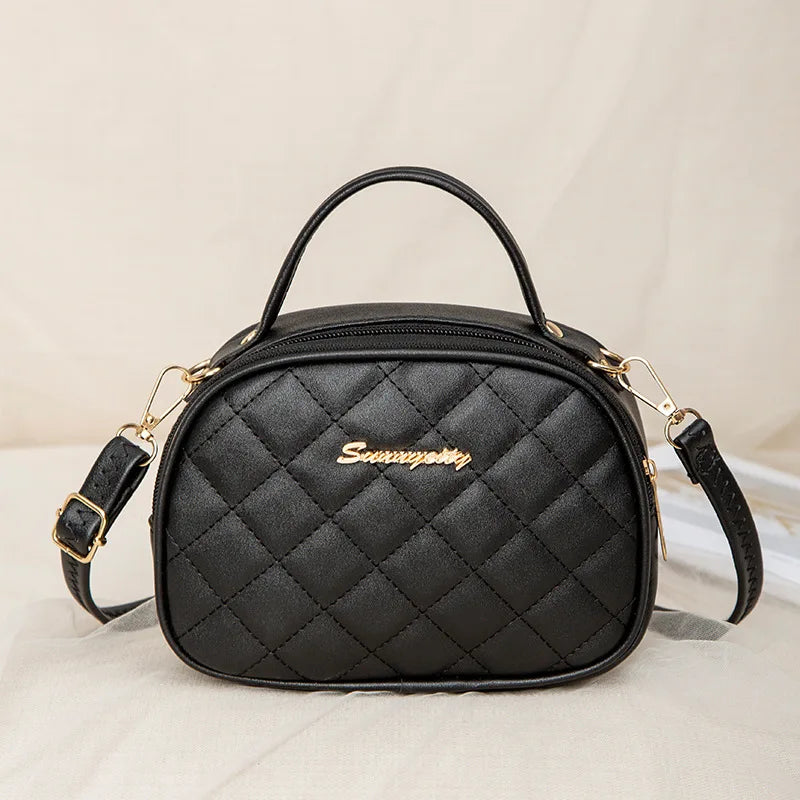 2023 New Elegant Rhombus Shell Bag Fashion Simple Embroidered Shoulder Messenger Bag Handbag.