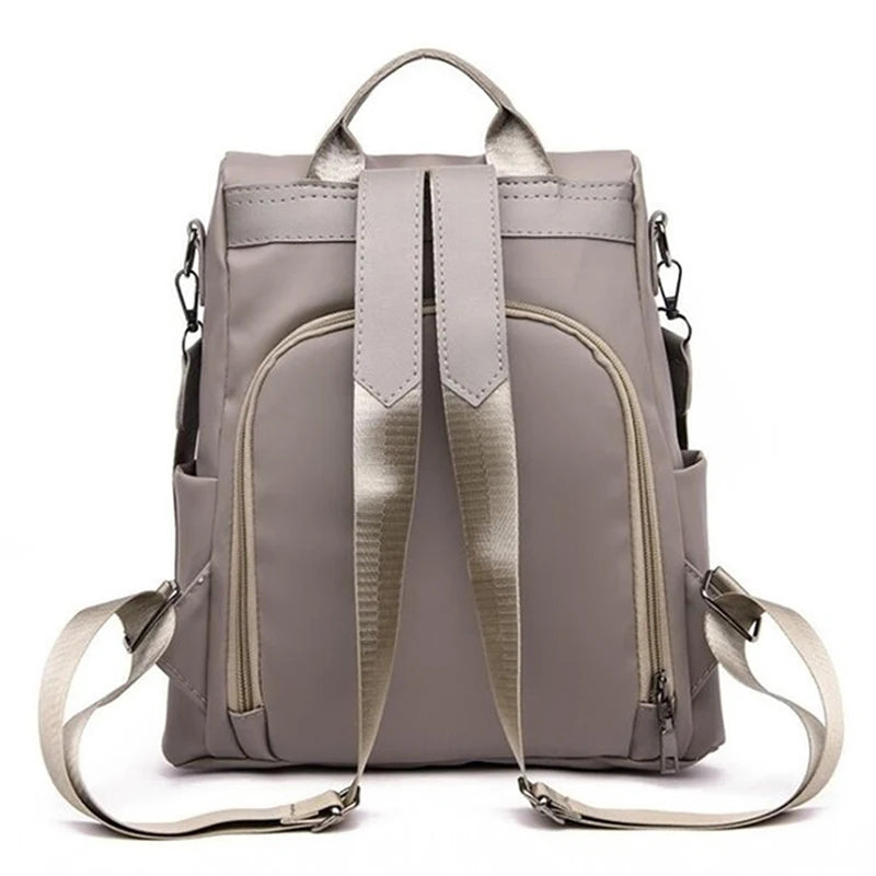 New Women's Multifunction Backpack Casual Solid Color School Bag  For Girls Fashion Detachable Strap Travel Shoulder Bag.