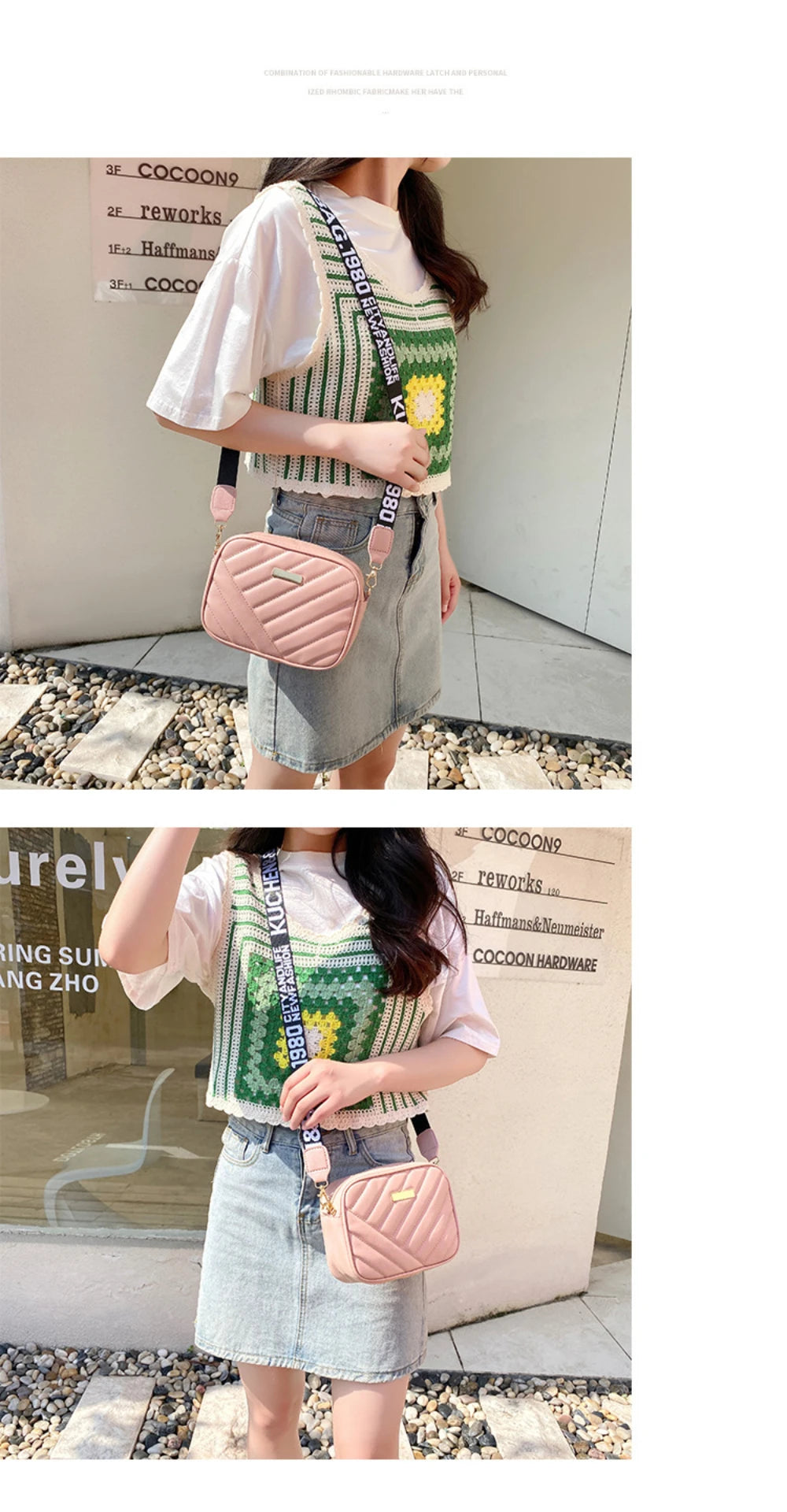 High Quality PU Shoulder Bags for Woman's Handbag Simple Crossbody Casual Messenger Bag Female Cool Shoulder Bags Phone Bag